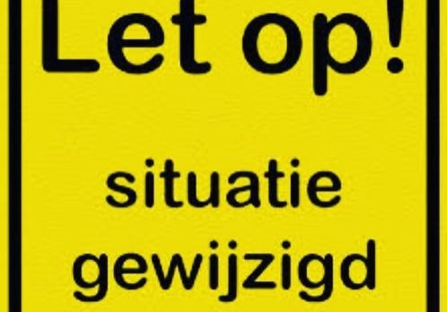 situatie gewijzigd situatie gewijzigd